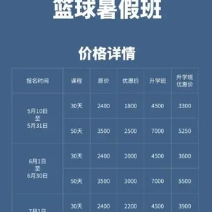 乌鲁木齐篮球训练班多少钱